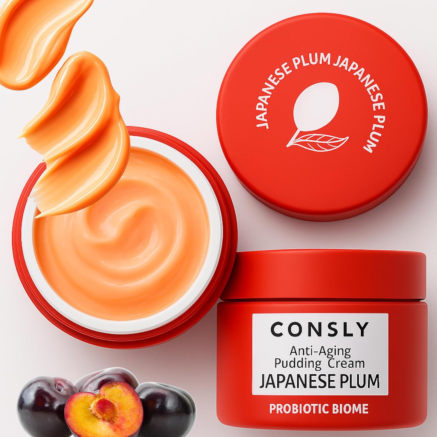 Probiotic Biome Anti-Aging Japanese Plum Pudding Cream – 2-in-1 Face Cream & Sleeping Mask with Probiotics | Firming, Moisturizing | Nourishing | 50ml