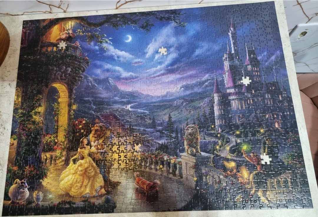 Ceaco - Thomas Kinkade - Disney - Beauty & The Beast Dancing in The ...