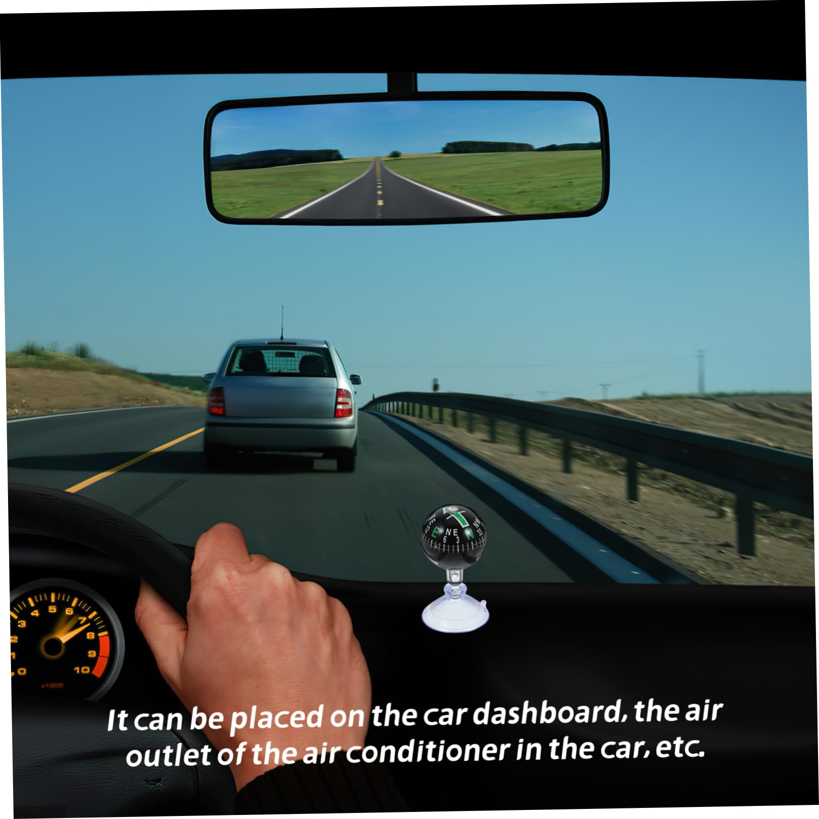 ABOOFAN Car Dashboard Compass Ball Portable Compass for Boats and Vehicles Stylish Design Compact Automotive Navigation Tool for Easy Direction Finding