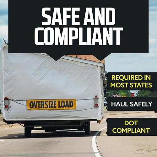 Miniatura 6 de DC Cargo - Letrero de carga de gran tamaño de doble cara para camiones, resistente a desgarros y al deshilachado, vinilo resistente, bandera de