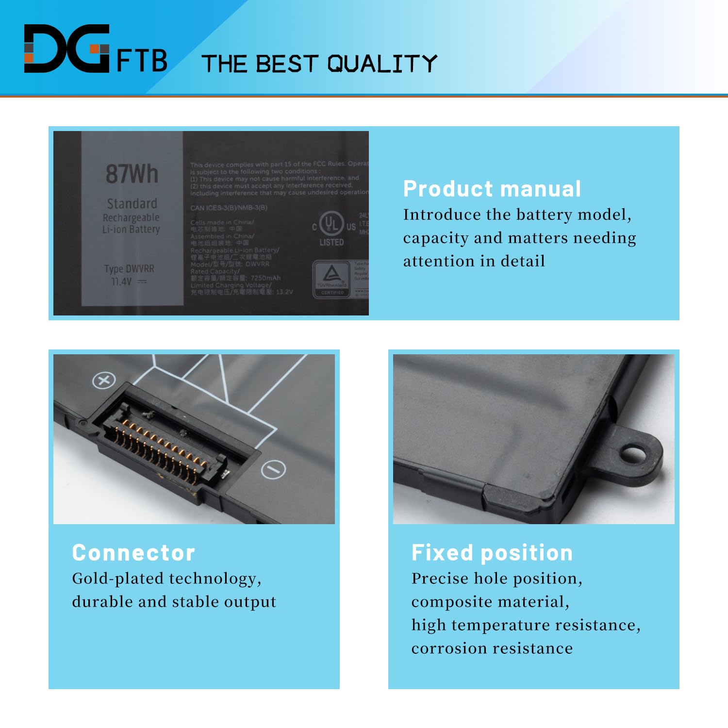 Amazon.com: DWVRR New Laptop Battery Replacement for Dell