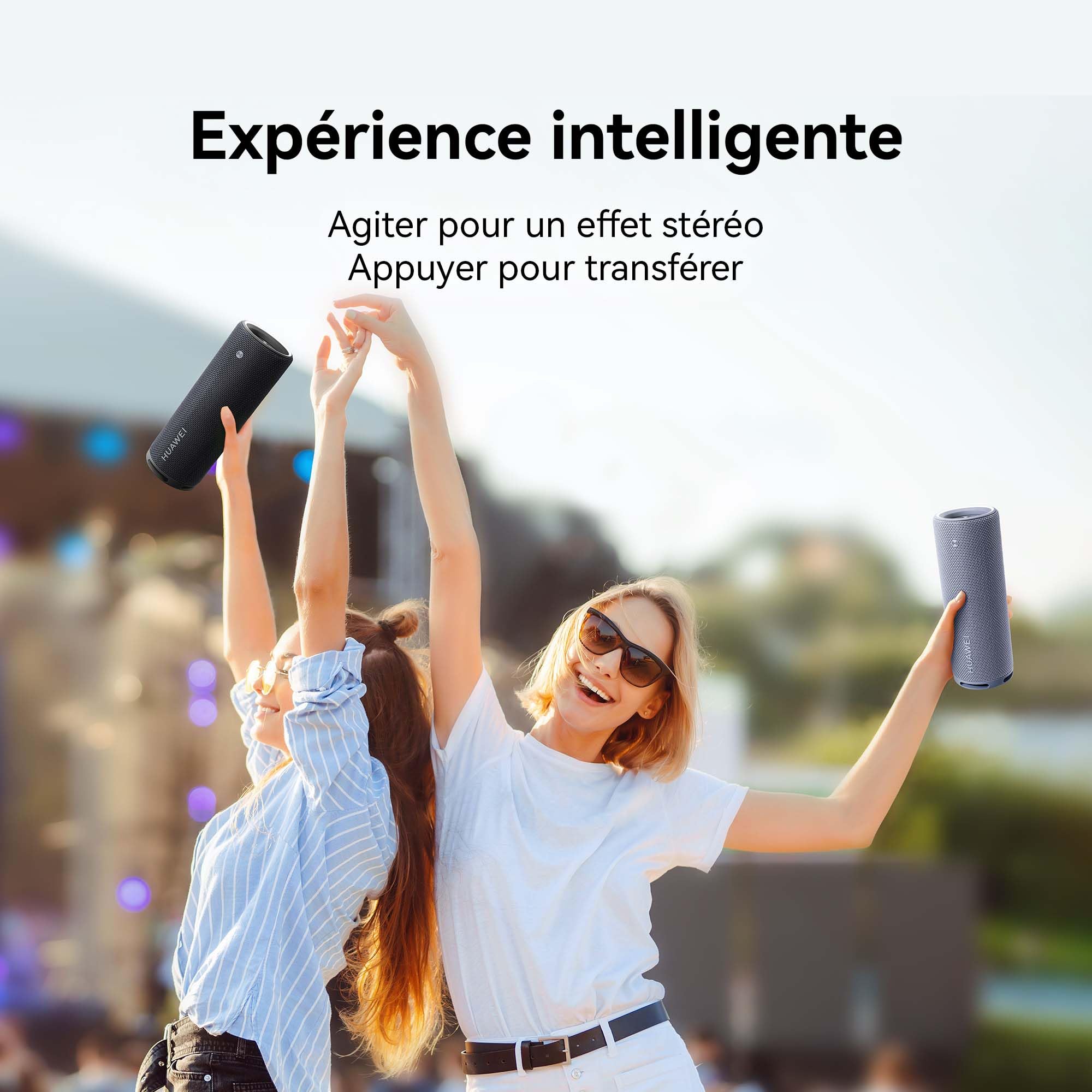 HUAWEI Sound Joy 2, Haut-Parleur Bluetooth Portable, Lecture 26 Heures | Système Sound à Quatre unités, IP67 résistant à la poussière et à l'eau, Spectacle de lumières stéréo et élégant