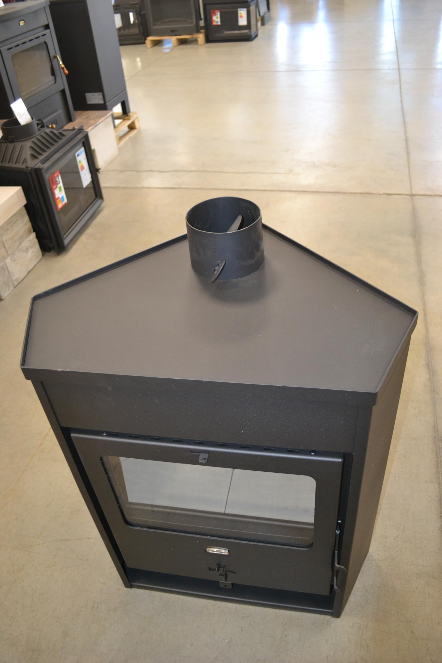 Prity HEATING_STOVE AM D- Poêle à bois en métal Noir 12 kW