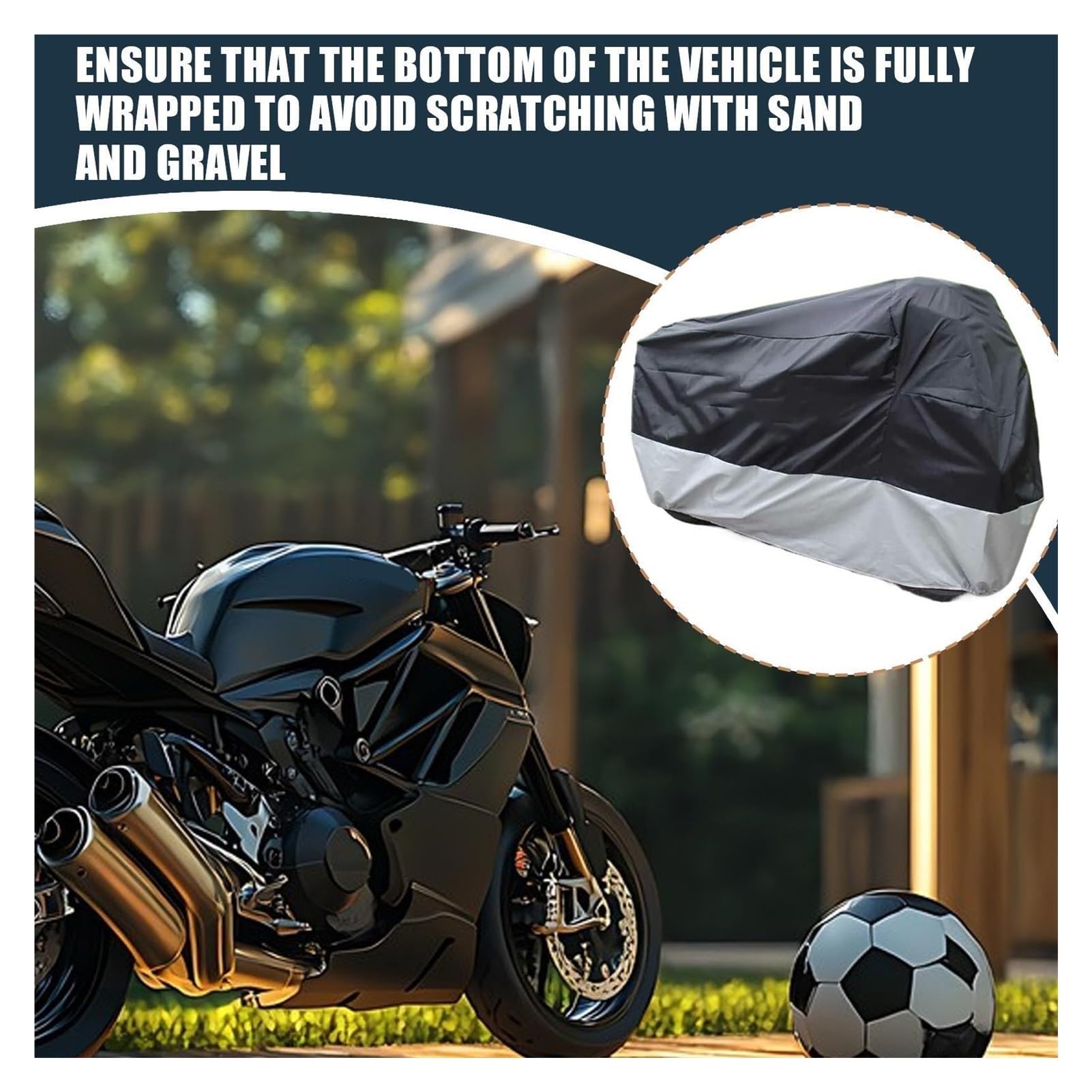Motocicleta Aire Libre Cubierta L XL XXL Accesorios Motocicletas Cubierta Piezas Almacenamiento Eficiente Protector Prueba Viento Todas Estaciones Orificios Cerradura Estacionamiento Lluvioso