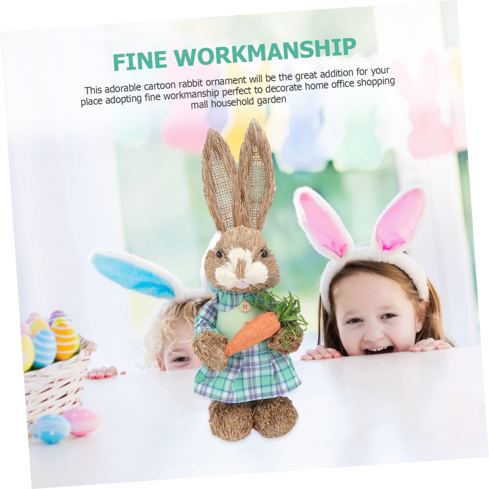 BESPORTBLE 3stücke Realistisches Kaninchen- Für Ostern Elegantes Gartenornament Für Zuhause Frühlings-deko Für Gartenliebhaber Osterhasen Figur Lebensechte Garten-deko Kaninchen Ornament