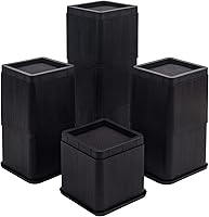 Vista 11 de BTSD-home Elevadores de cama de 2 o 4 pulgadas, resistentes, apilables, elevadores de muebles para sofá, mesa, silla, cama, bloques de elevadores