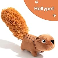 Vista 6 de Hollypet - Juguete de escondite con chillido para perros, rompecabezas interactivo de felpa para cachorros, ardilla