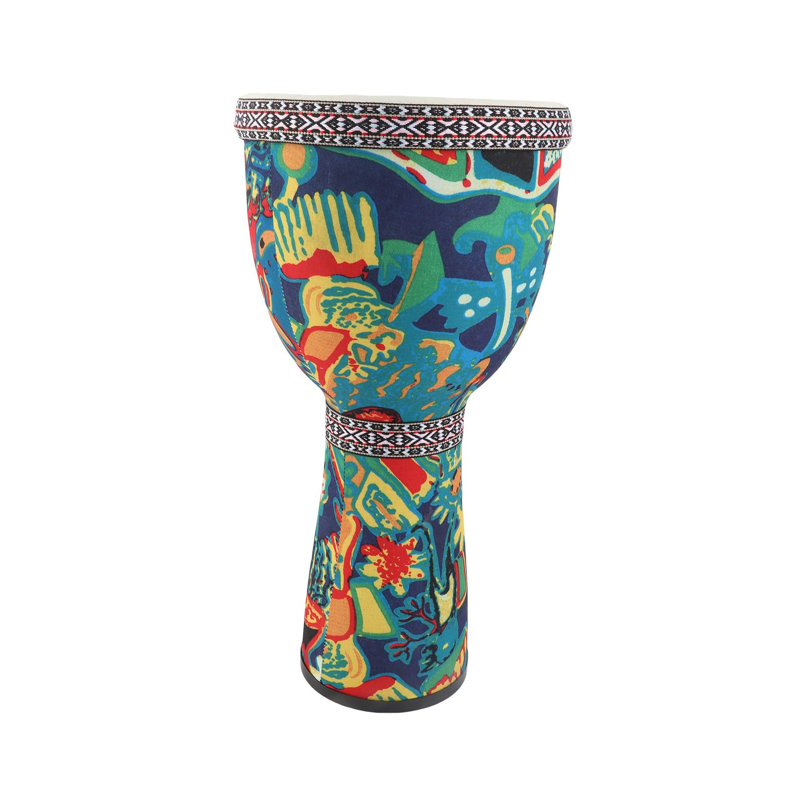 Jeffergarden Bongo de Mano Ligero para Adultos Principiantes, Tambor Africano de 8 Pulgadas, Cuerpo de PVC, Superficie de Piel de Cabra, Diversión Musical (El sur de las nubes de colores)