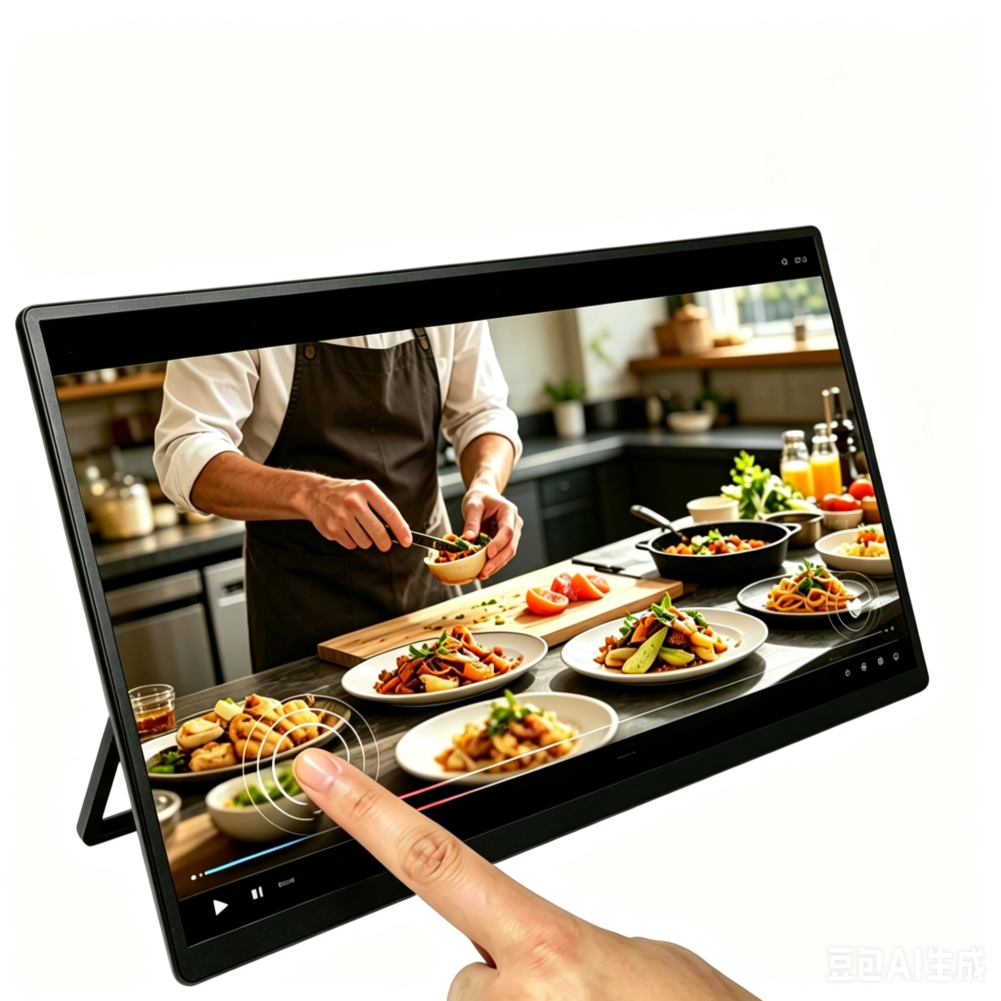 15.6" Wireless Portable Touchscreen Display, Touch Reverse Control, Wireless & USB-C Wired Screen Mirroring, Built-in Battery, Speakers, Smart Phone Screen Casting Companion-image-12