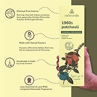 Vista 2 de Paquete de varillas de incienso de pachulí de los años 1960 - (80 varillas) Incienso sin carbón, hecho de flores recicladas Varillas de incienso