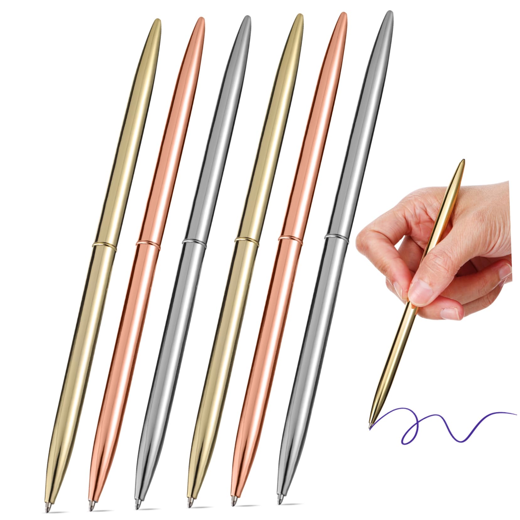 Fournitures écriture fluide avec le stylo à bille NUOBESTY rétractable - 8
