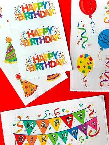 Miniatura 4 de Paper House Productions Paquete de 3 calcomanías de cumpleaños de papel de aluminio para manualidades, álbumes de recortes y coleccionismo, 1