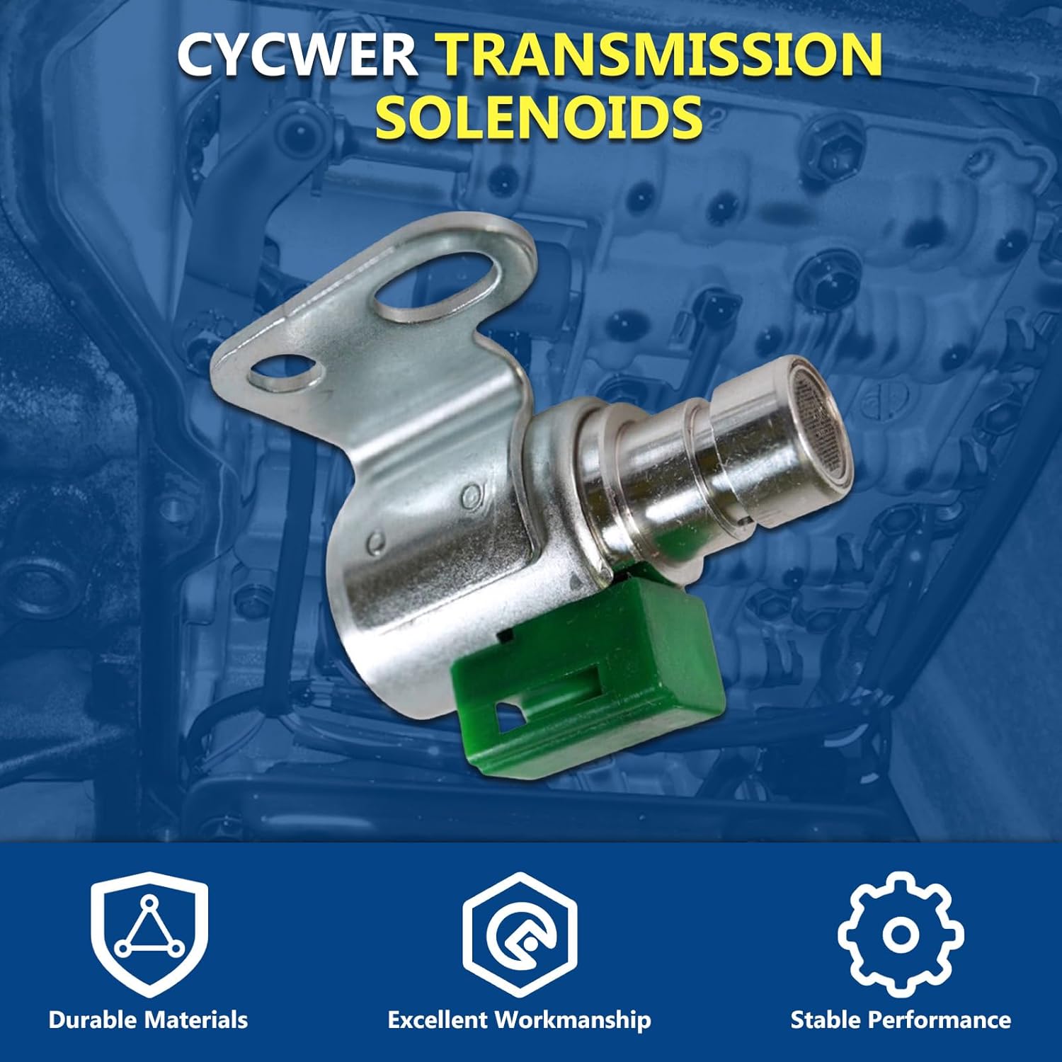 A750E A750F Transmission Solenoid 5 Speed Fits for 2005-2009 Tundra 4.7L, Fits for 2000-2007 Land Cruiser 4.7L, Replace OE 35240-34010 35240-60010 (Refurbished Part)