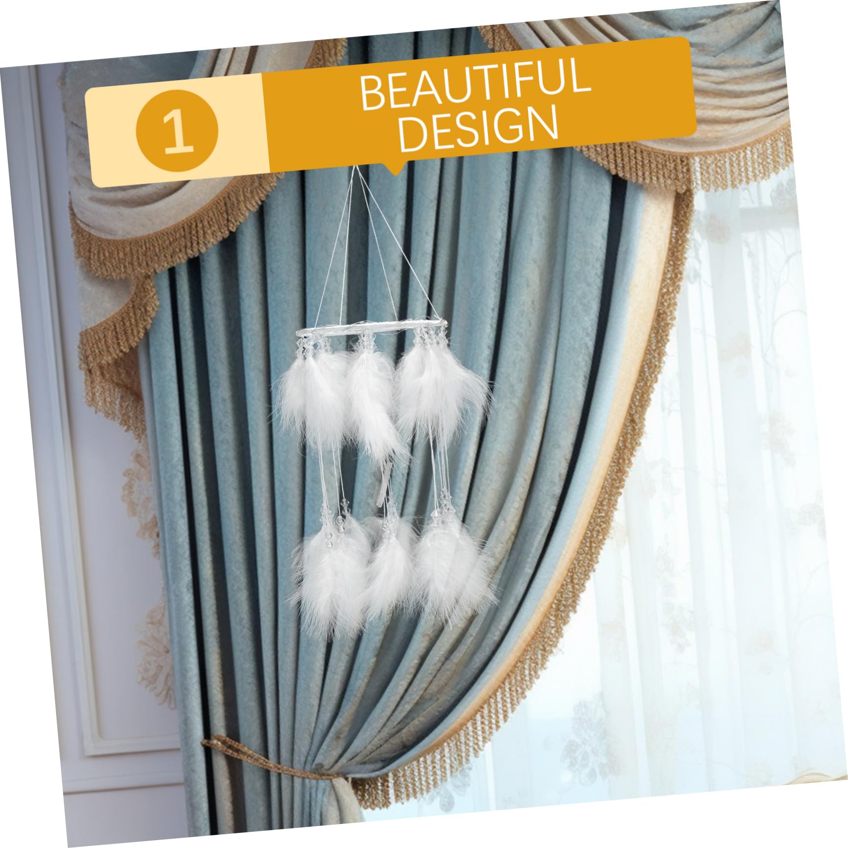 ULDIGI Dream Catcher Pendant with Heart Design and Lights Creative Hanging Dream Catcher for Bedroom Decor Valentine's Day Lantern White