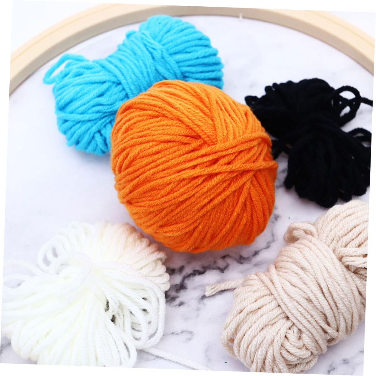 VILLFUL Kit de Broderie Poinçon et Accessoires en Bois pour Débutants pour Fil à Broder en Coton pour Création Artisanale et Loisirs Créatifs