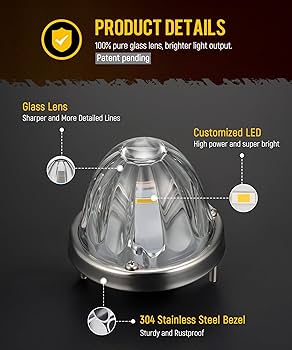 ライト・ランタン 660s Amazon.com: Partsam Glass Watermelon Lights Clear Lens LED