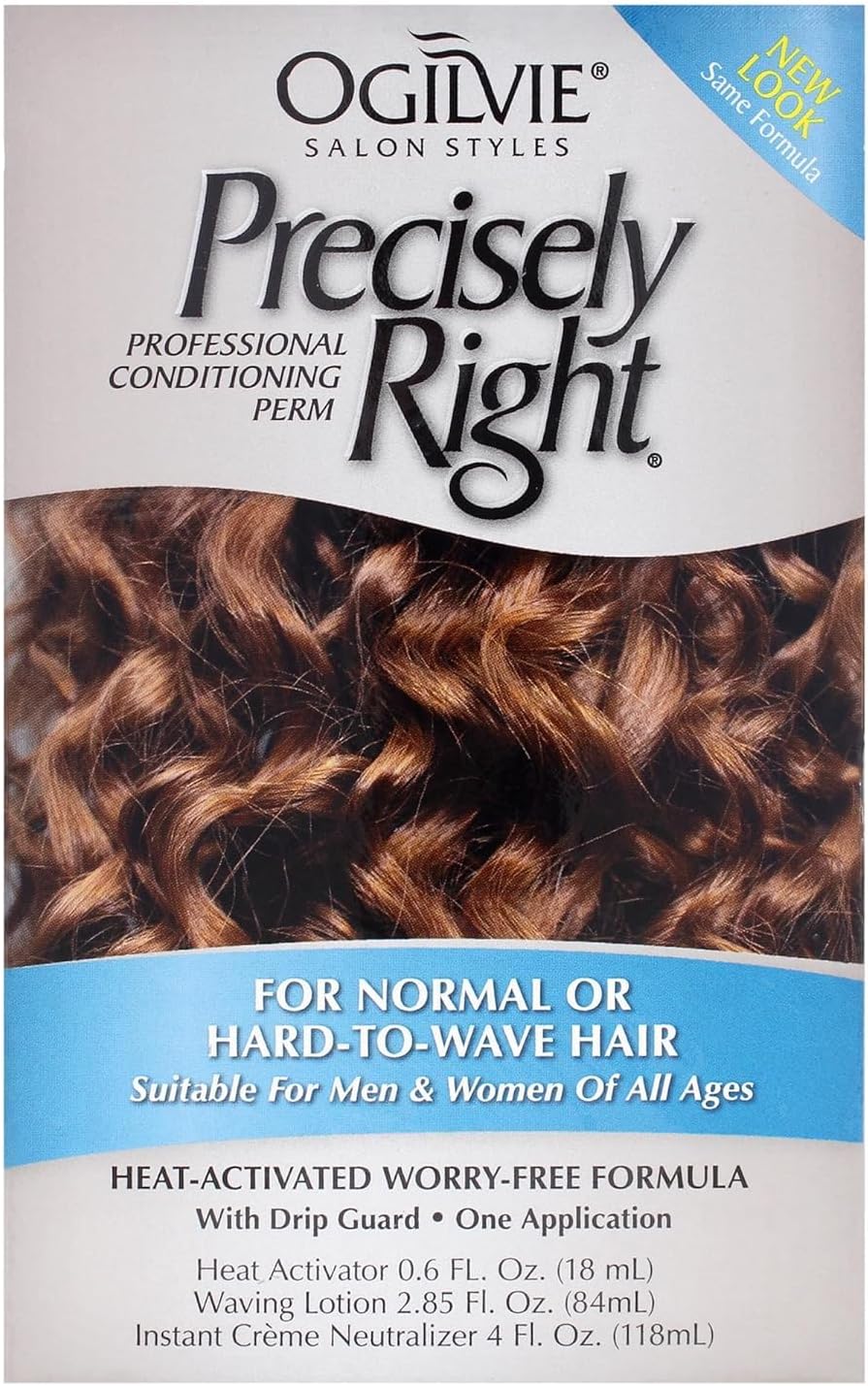 Salon Styles Precisely Right Professional Conditioning Perm Kit - Ideal for Color-Treated, Normal Hair - 1 Application