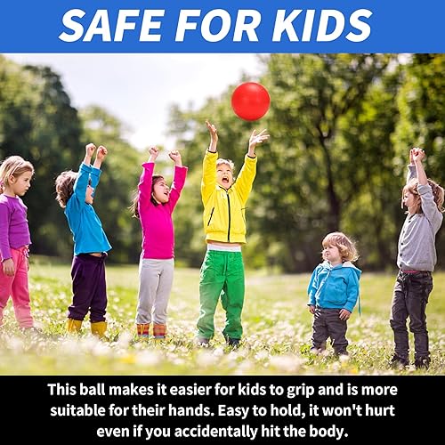 Miniatura 6 de SPORTIC Pelota de juego de 8.5 pulgadas, paquete de 4 pelotas de patio de recreo con bomba de aire, pelotas de Dodge para niños y adultos, divertido