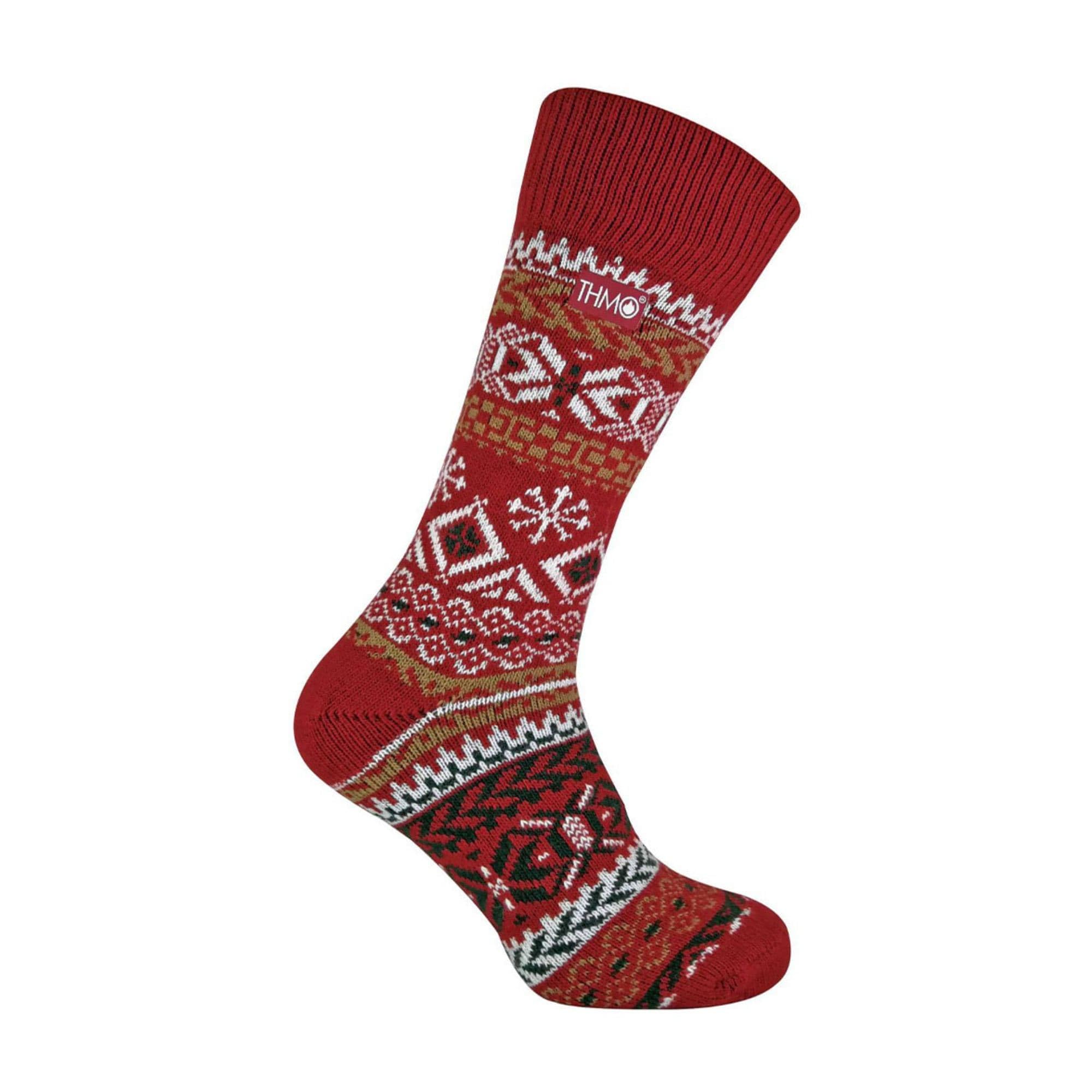 THMO - Mens Vintage Nordic Style Thick Thermal Wool Blend Socks
