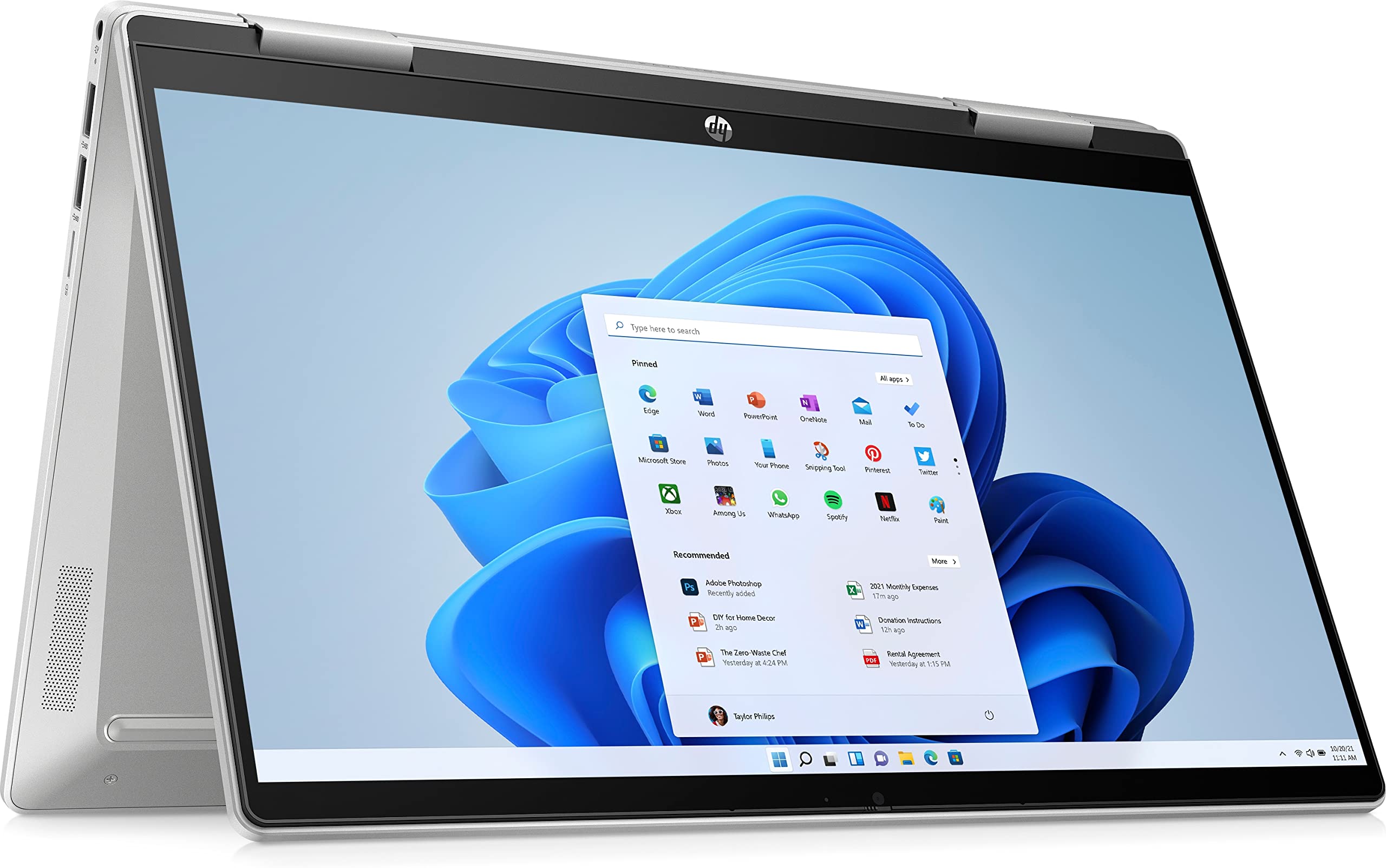 HP Pavilon x360 14-ek1255ng Ordinateur Portable Convertible 14" FHD IPS Tactile, PC Portable (Intel Core i5-1335U, RAM 16 Go, SSD 512 Go, Intel Iris Xe, Windows 11), Laptop Argent, Clavier AZERTY