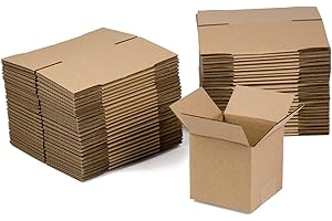 50 Pack 4x4x4 Inches Small Corrugated Cardboard Boxes for Mailing