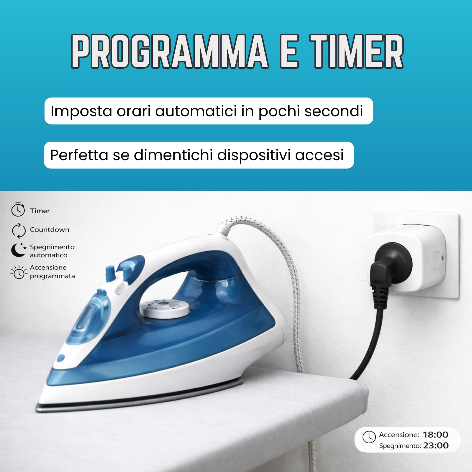 4 Stück Smart WiFi Steckdose 16 A mit Verbrauchsüberwachung, kompatibel mit Alexa und Google Home, 3680 W 2,4 GHz, Timer und Fernbedienung App Smart Life, intelligente Steckdose mit