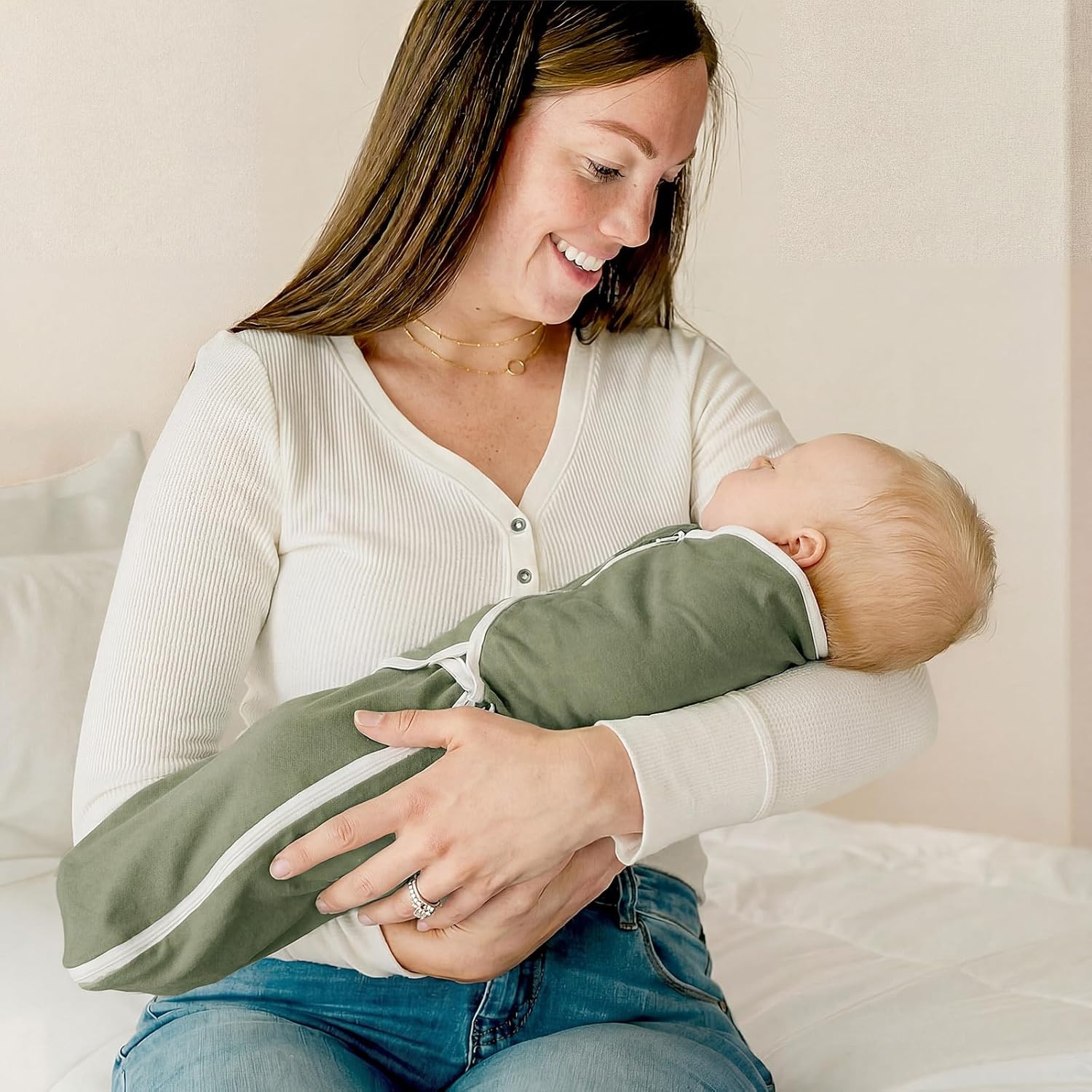 CroBlissful 4 Pack Mallard Duck Swaddles for Newborns Cotton Adjustable Sleep Swaddle for 0-3 Months Infant Baby Boys Girls Breathable Soft Newborn Wrap Wearable Blanket Improves Sleep(Mallard Duck)
