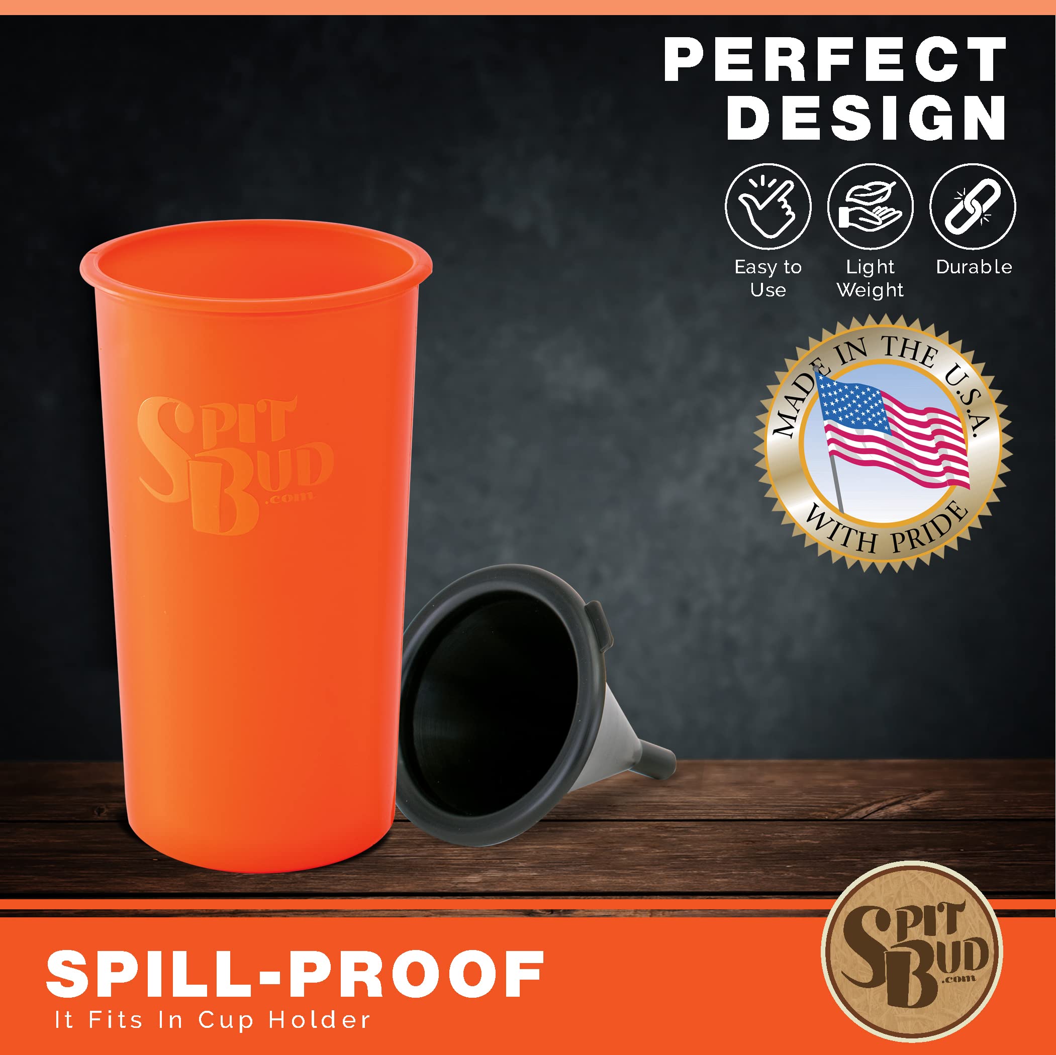Amazon.com: Spit Bud Original Hunter Orange Spittoon For Chewing