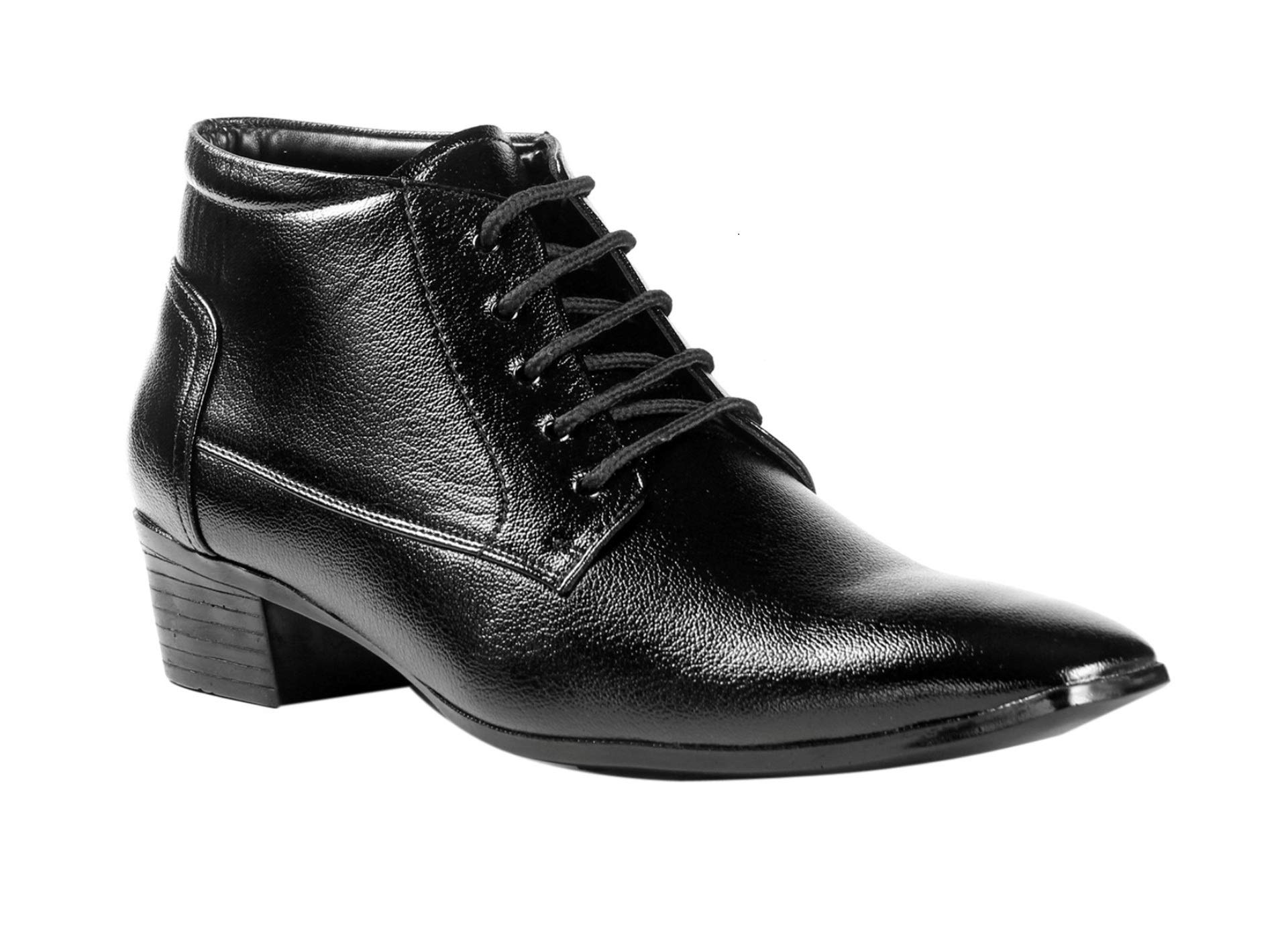 Men's Height Increasing/Elevator Formal Office Wear Lace-Up Derby Boot-image-45