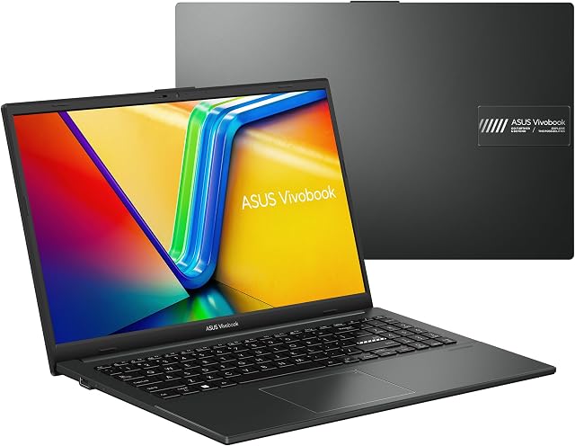 ASUS Vivobook Go 15 Portable léger, Écran Full HD de 15,6 po, Processeur Intel Core i3, Charnière à 180°, Caméra HD avec obturateur de confidentialité, 4 Go RAM, 128 Go UFS, Windows 11 Home en mode S, E1504GA-AS32-CA