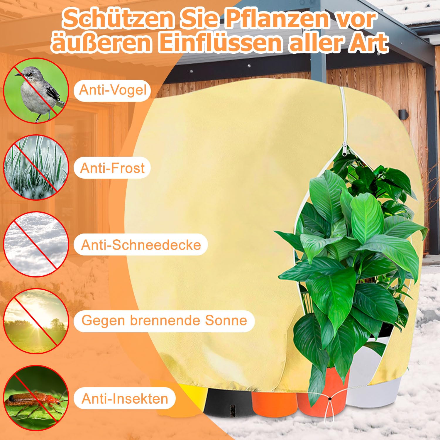 2PCS Winterschutz für Pflanzen, 250x360cm Pflanzenschutz Winter, überwinterungszelt für Pflanzen, Winterschutz für Kübelpflanzen, Frostschutz Pflanzen, Wintervlies für Pflanzen Frostschutz Palmen-XXL