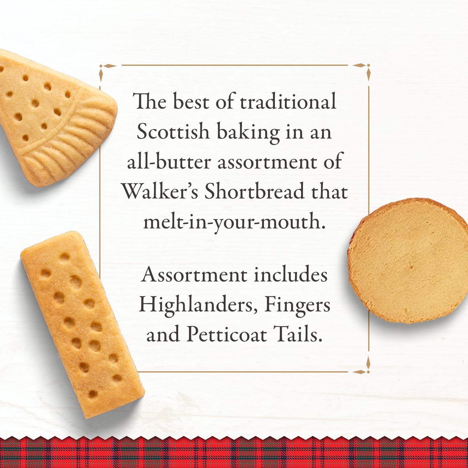 Walker's Shortbread Traditional Assortment,Pure Butter Shortbread Cookies,17.6 Oz Box,(Pack of 2)