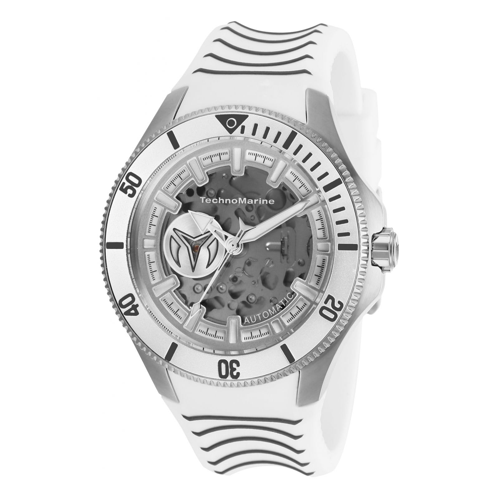 Technomarine Men's Cruise Shark Automatic Watch, White, TM-118021