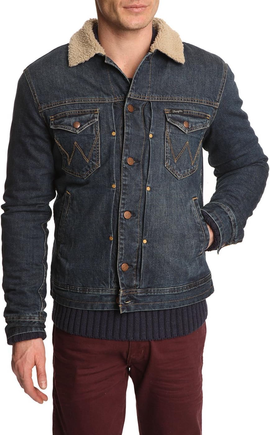 Wrangler Sherpa - Veste en jean - Manches longues - Homme - Stonewash