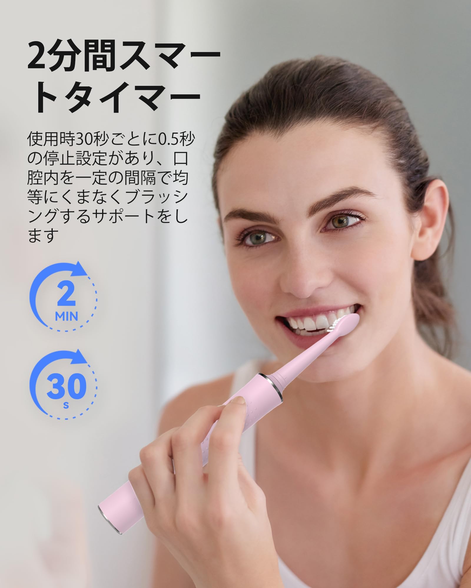 Amazon.co.jp: JTF 電動歯ブラシ 5つのモード 音波歯ブラシ ソニック