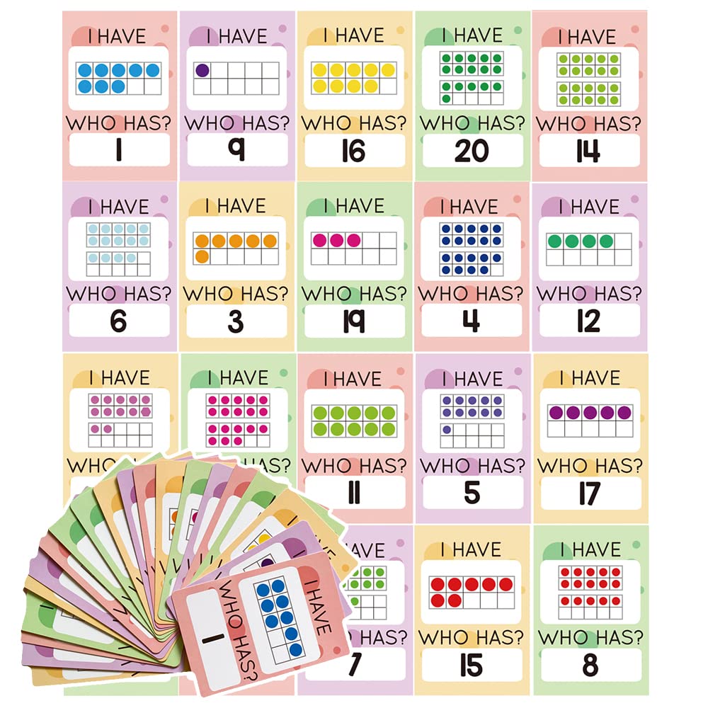 Zwttey Quantity Flashcards Math Game Within 20, Speech Therapy Materials and ESL Teaching Materials Educational Toys, Kindergarten Supplies