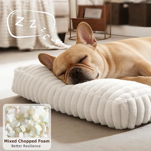 Miniatura 5 de Dog Beds Large Sized Dog, Flat Pet Beds with Removable Washable Cover, Pet Mat Cute Pet Crate Bed Thick Shredded Chopped Crate Foam & Anti Slip