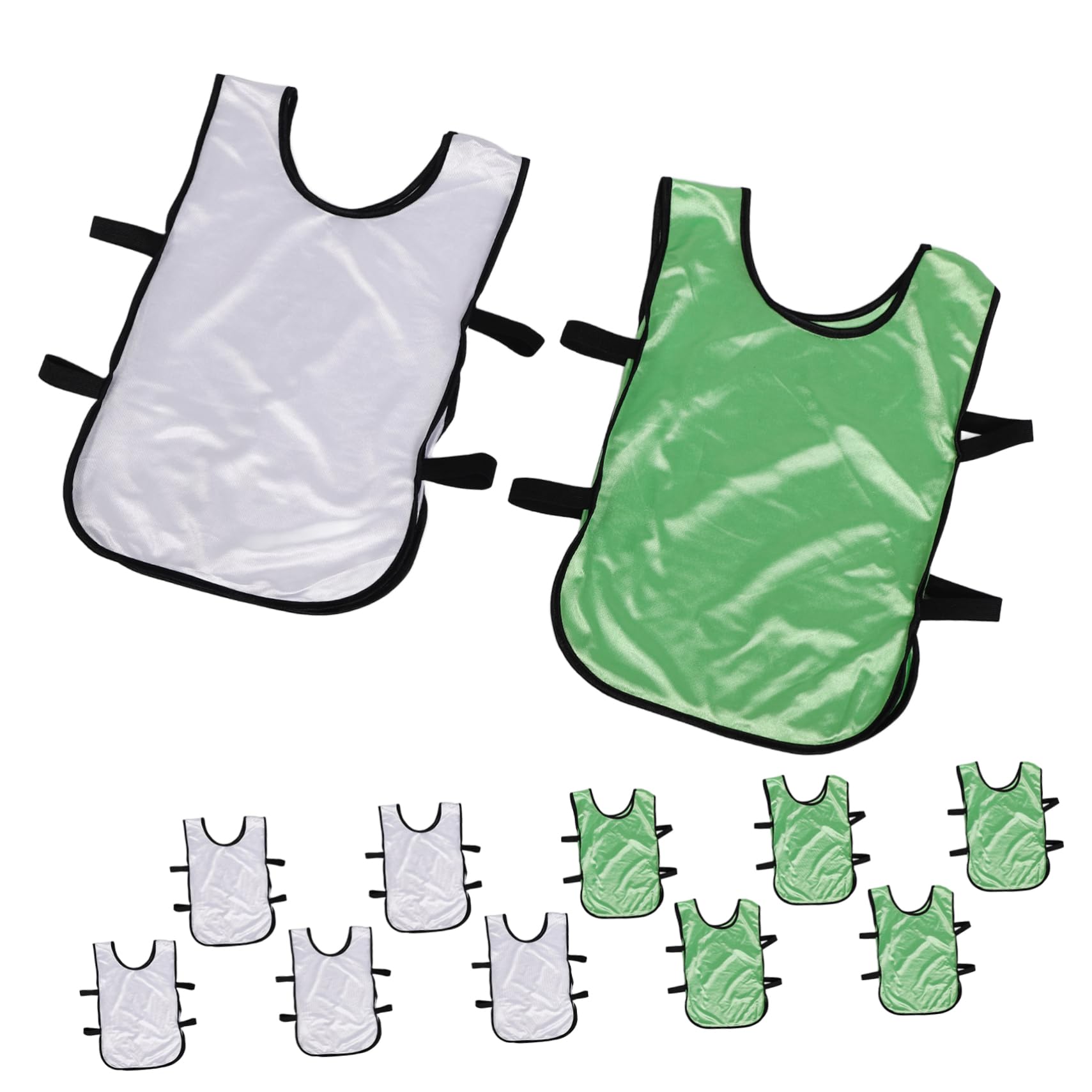 ibasenice 12pcs Soccer Pinnies Adult Training Vests Breathable Moisture Wicking for Football Basketball Practice Comfortable Uniforms Fluorescent