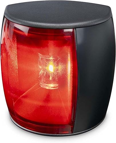 HELLA 959900001 '9900 Series' NaviLED PRO Multivolt 9-33V DC 2 NM LED Port Light con lente exterior de color y cubierta negra