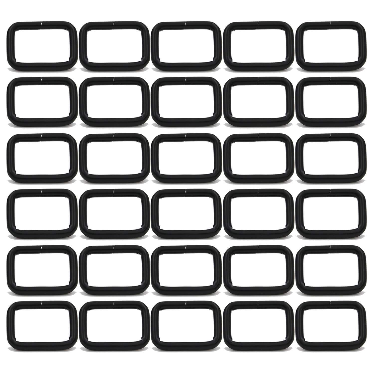 BIKICOCOMetal Rectangle Ring Buckles Square Strap Webbing Belt Rings for Bag Purse Non Welded 1 x 5/8 Inch