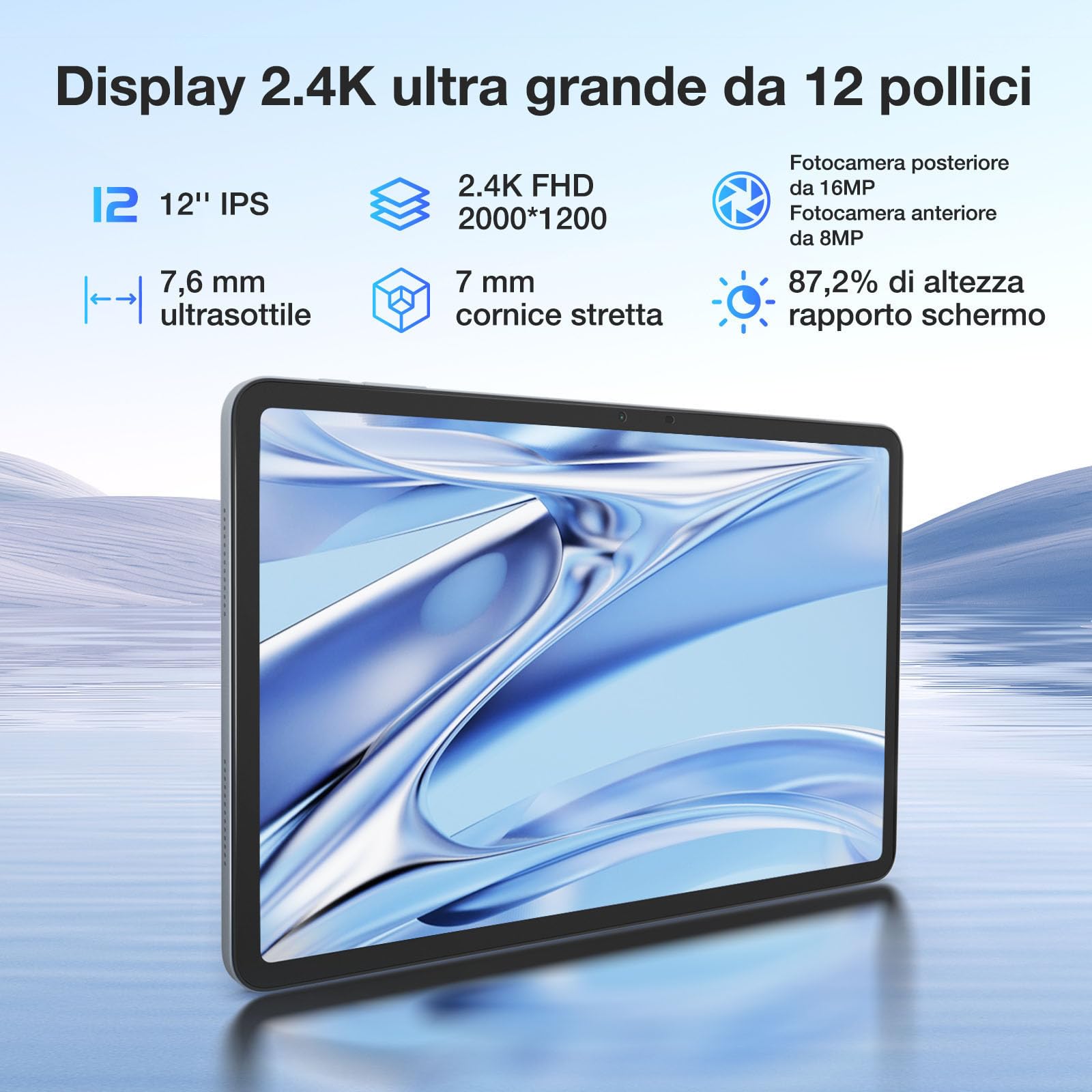 DOOGEE T20 Ultra Tablet 12 inches, 32GB RAM + 256GB ROM (2TB TF