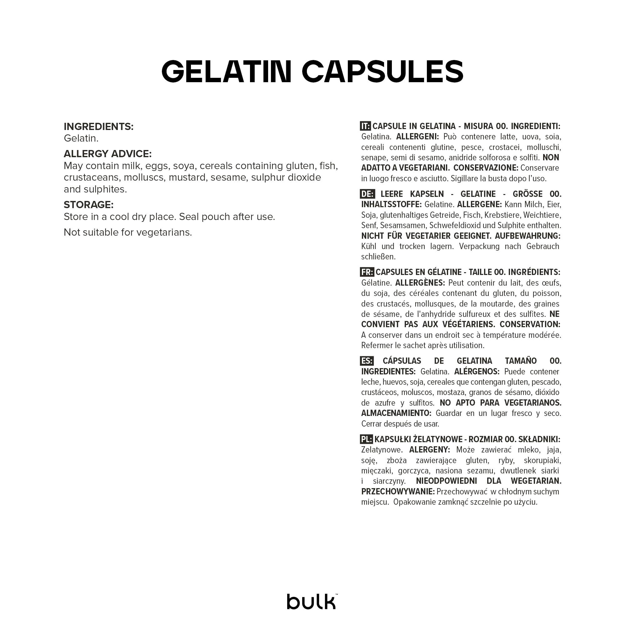 Bulk Leere Kapseln Gelatine, Größe 00, leere Kapseln, Größe 00, 1000 Tabletten