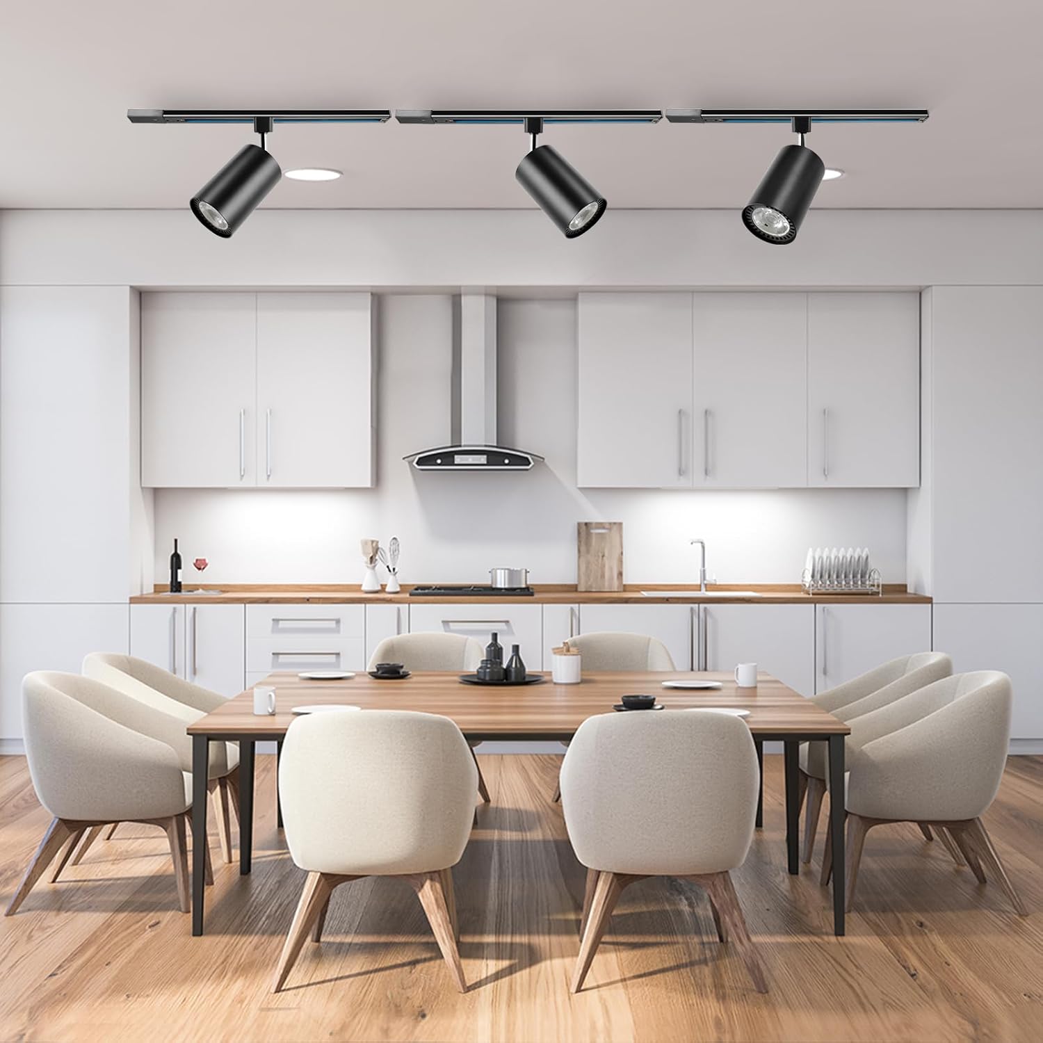 Aluminum Universal PAR 30 Track Lighting Housing,e26 Base,ETL Listed,Black,4Pack