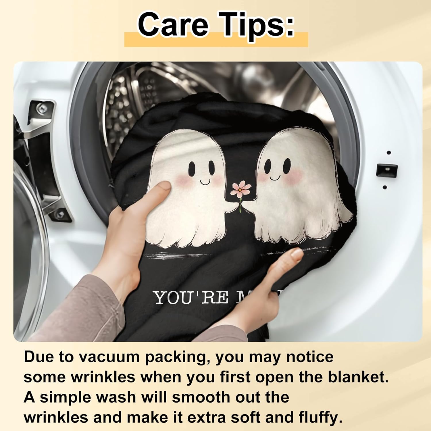 Ships Next Day, Halloween Ghost Blanket for Women men - Printed in USA You're My Boo Basket Stuffers Gifts for Her Him Anniversary Wedding Gifts for Girlfriend Boyfriend Wife Husband Couple, 80''x60''