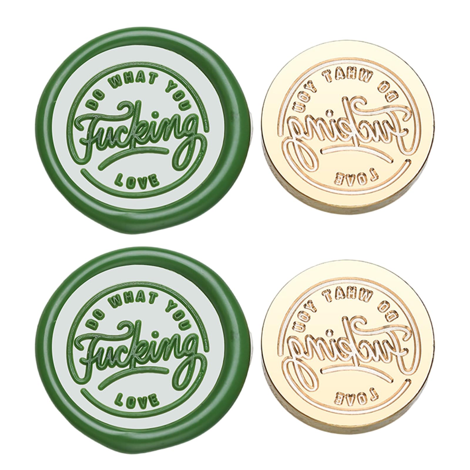 Jazuaiao 2Pieces Vintage Sealing Stamp Head for Wedding Invitations Envelope Scrapbooking Embossed Sealing Stamp Replacements Christmas Seal