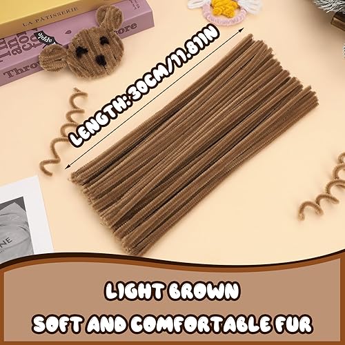 Miniatura 9 de Hssugi Limpiapipas, 100 piezas de limpieza de pipas de Navidad, suministros de manualidades, limpiadores de tuberías verde oscuro a granel para