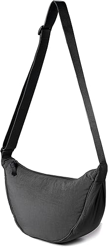 Bolso cruzado de nailon Crescent para mujeres y hombres, riñonera, bolsa cruzada de bola de masa ligera, bolsa de viaje