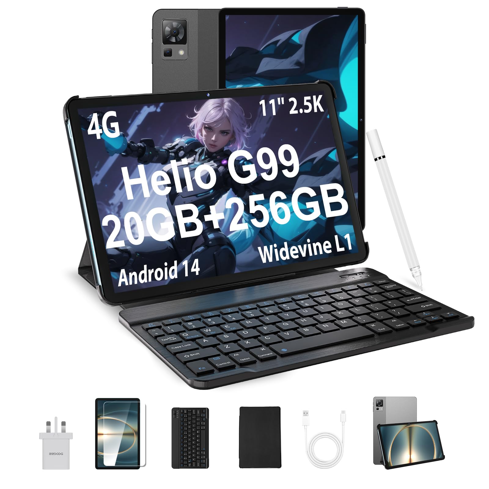 DOOGEE E3 11インチAndroid15タブレット Helio G100 Amazon.com : DOOGEE T35 11 inch Tablet with Keyboard,Helio G99