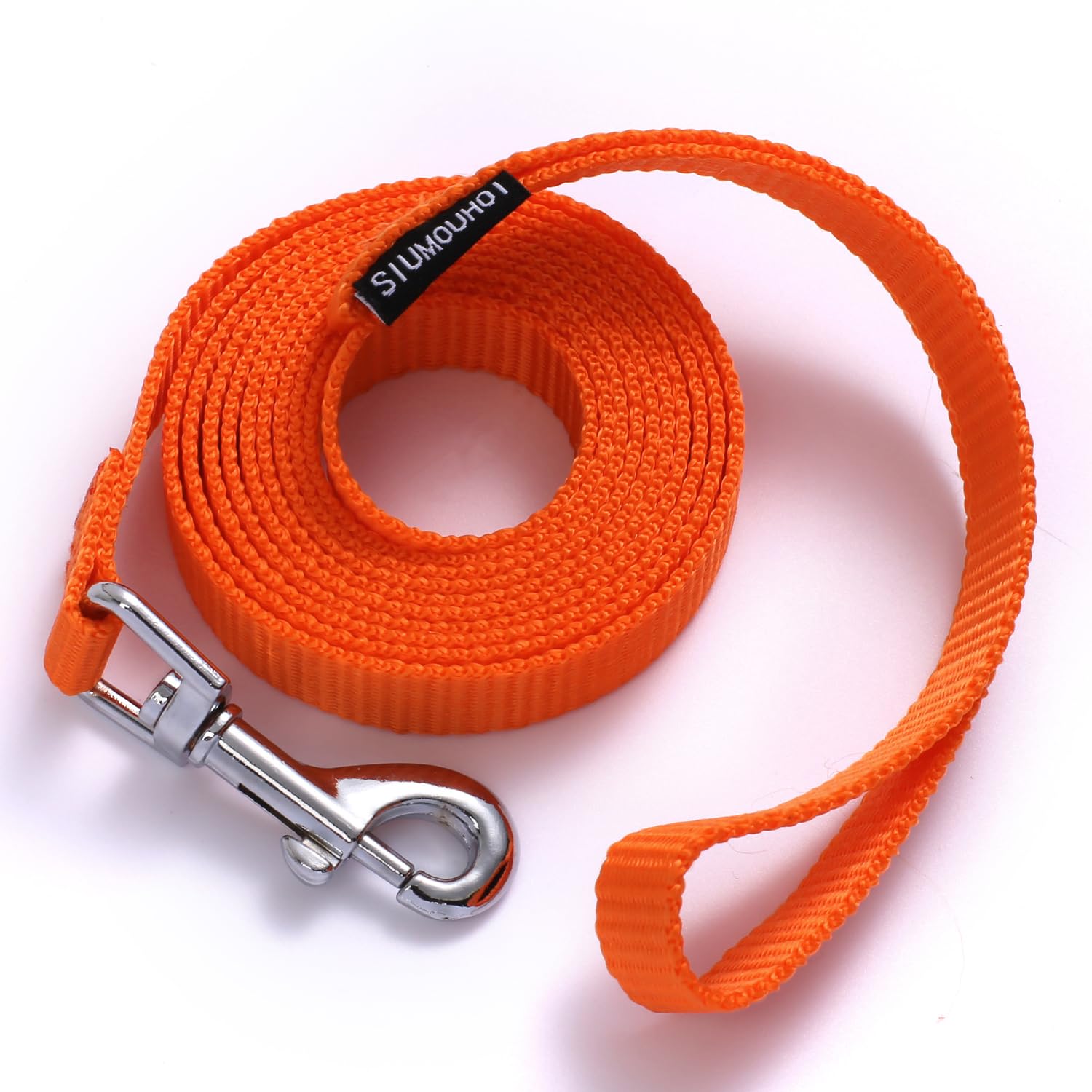 Siumouhoi 180cm Traditional Style Dog Leashes, Strong Collar Hook, for Small Medium and Large Dogs (Orange, 180cm x 1.5cm)