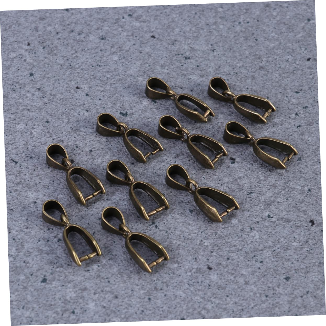 Chiusura a Pinza in Ottone Color Bronzo 100 Pezzi per Gioielli | Connettore Pendente 16mm, per Bigiotteria Fai da Te, Accessorio Antiruggine e Facile da Usare